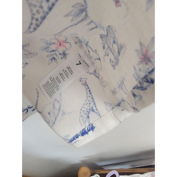 Carters Kids Animal Print Ruffle Top Size 7 - Picture 4 of 5